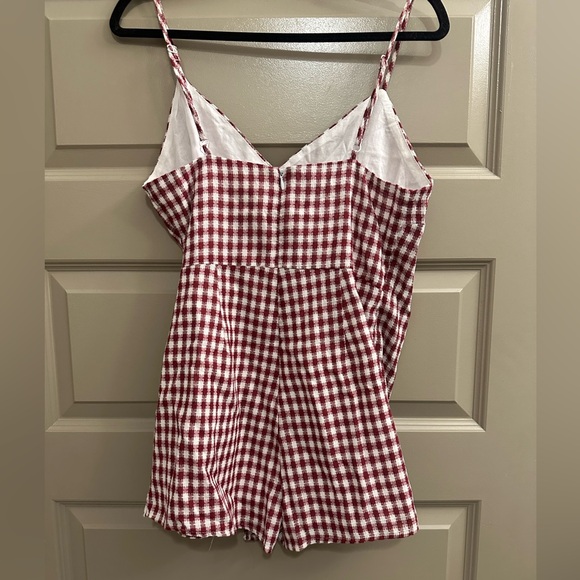 Red Gingham Romper - Picture 4 of 4